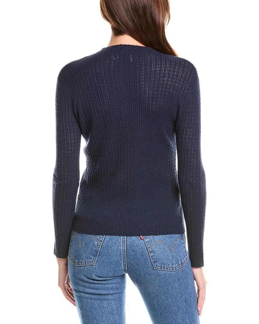 27 Miles Malibu Fitted Shallow Wool-Blend Top