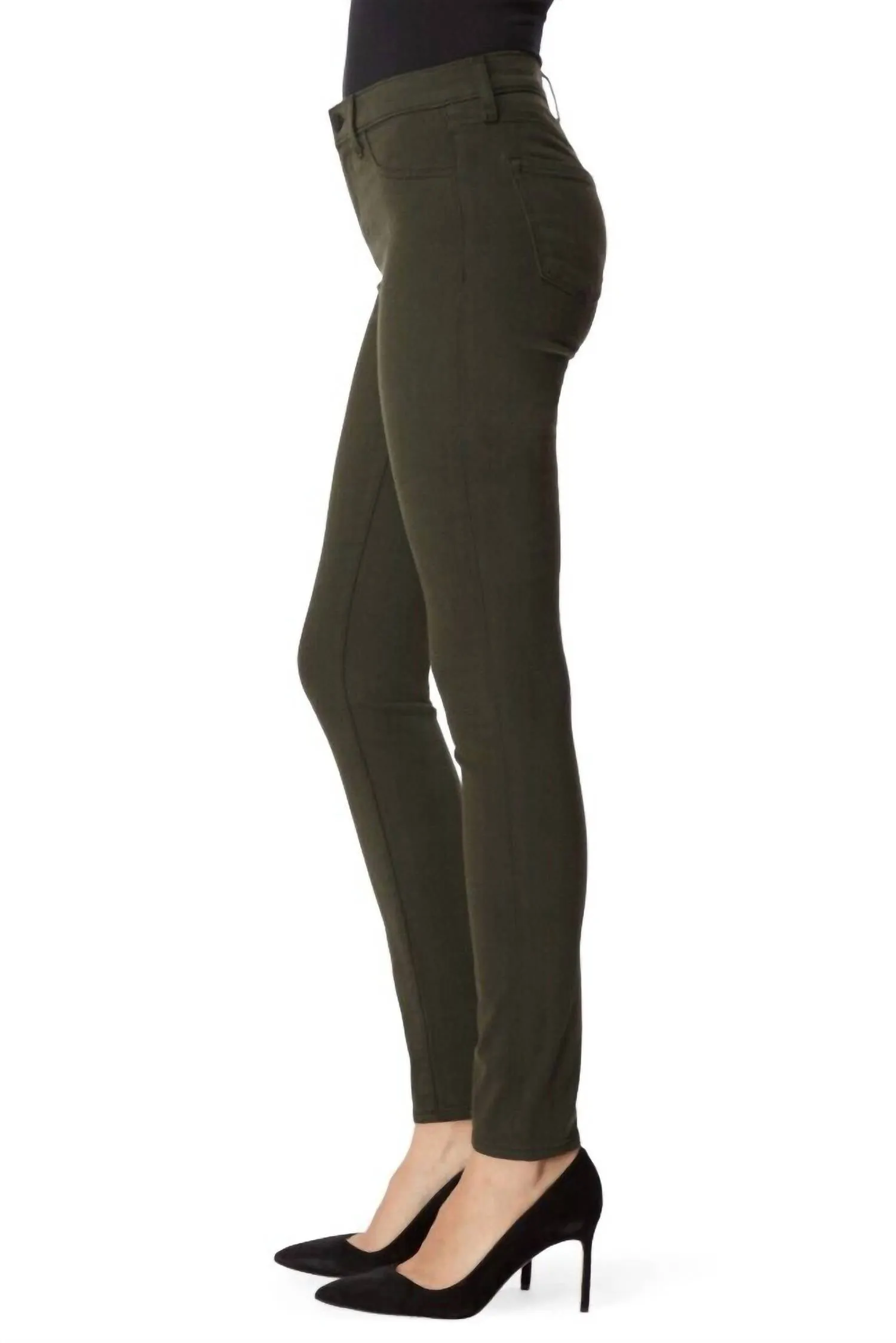 485 Ivy Super Satten Skinny Jeans In Green