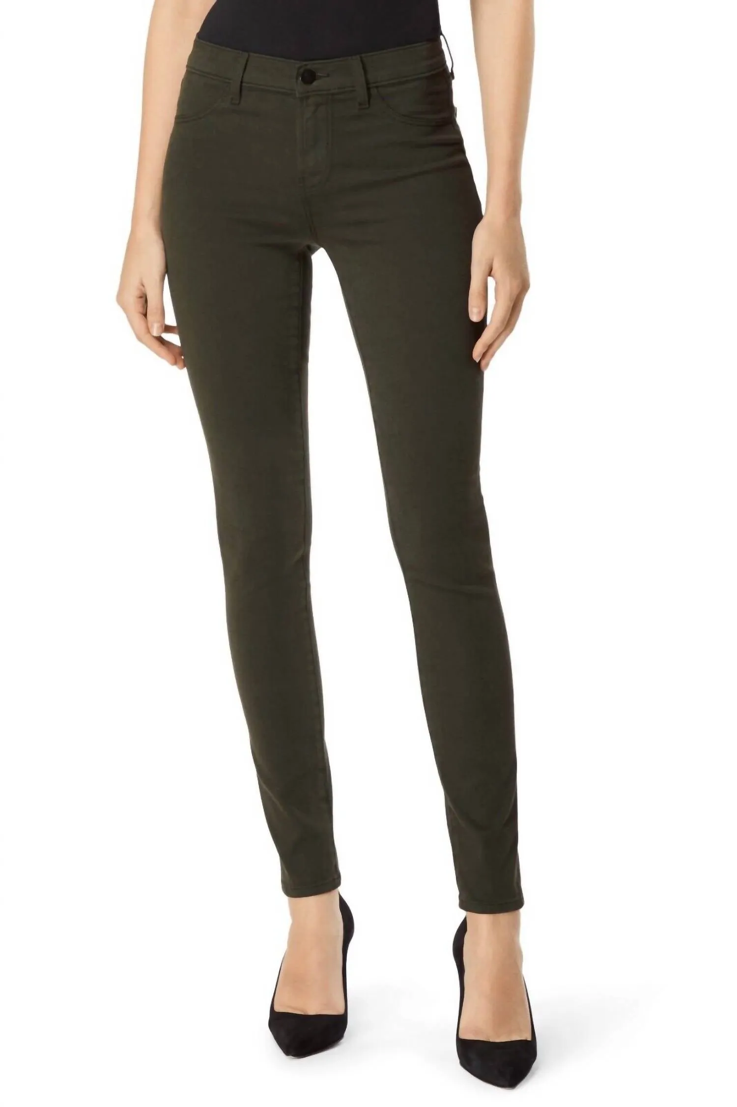 485 Ivy Super Satten Skinny Jeans In Green