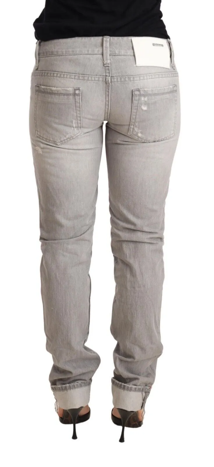 Acht  Tatte Cotton Slim Fit Folded Hem Women blue Women's Jeans
