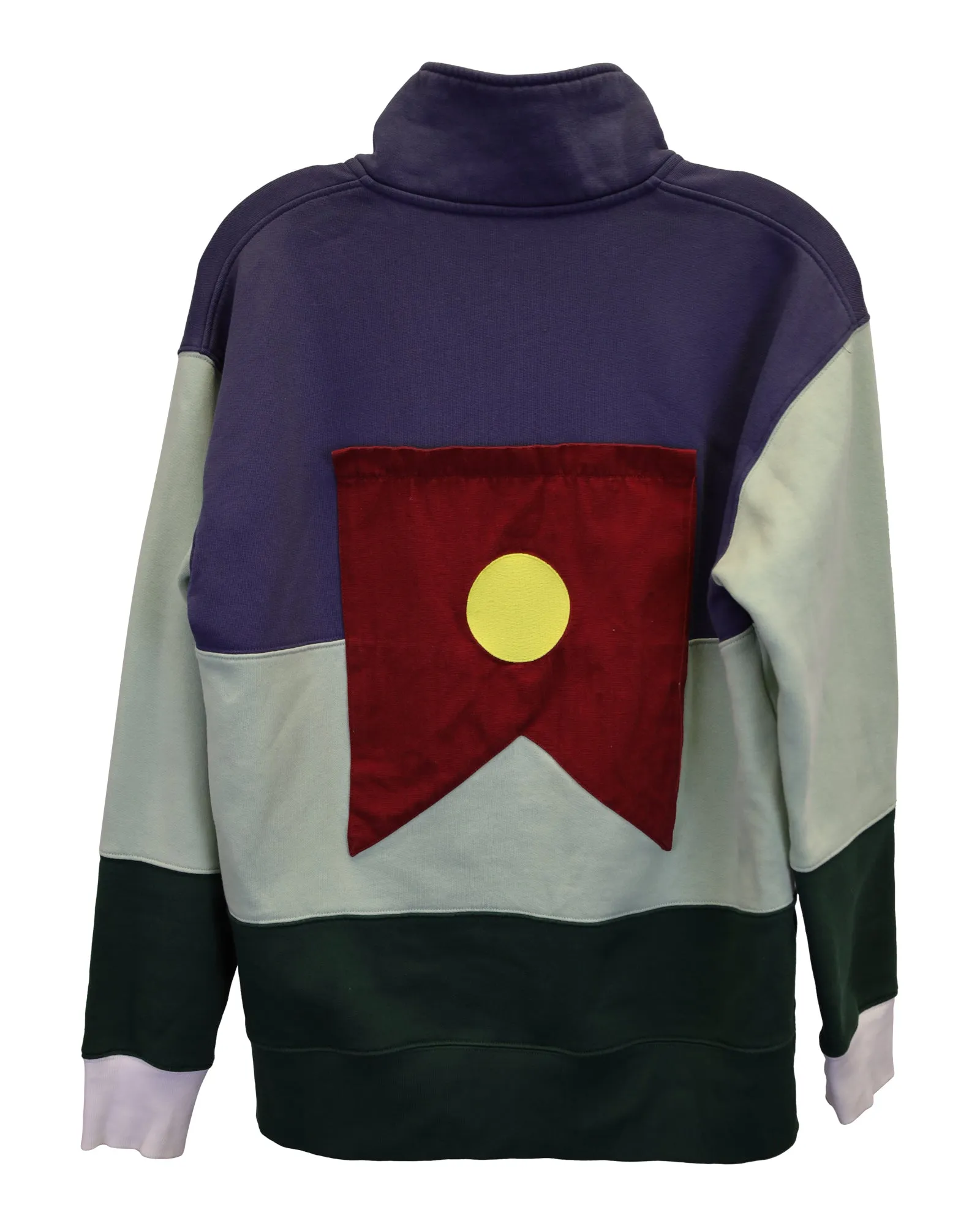 Acne Studios Flint Flag Face Sweatshirt in Green Cotton