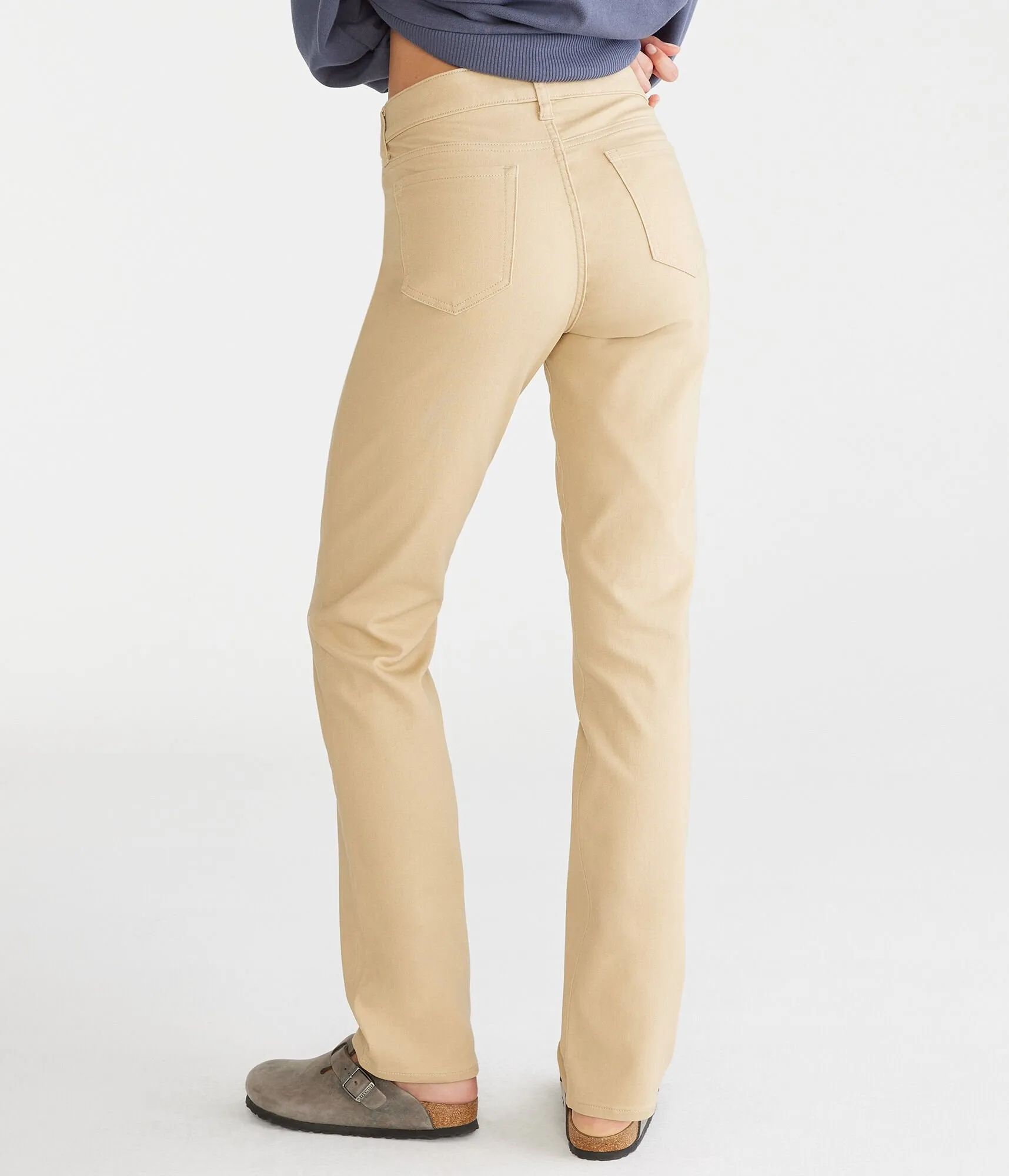 Aeropostale Seriously Stretchy Mid-Rise Straight Uniform Pants