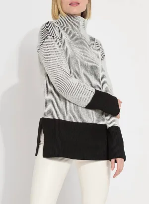 Alia Cozy Rib Sweater In Black