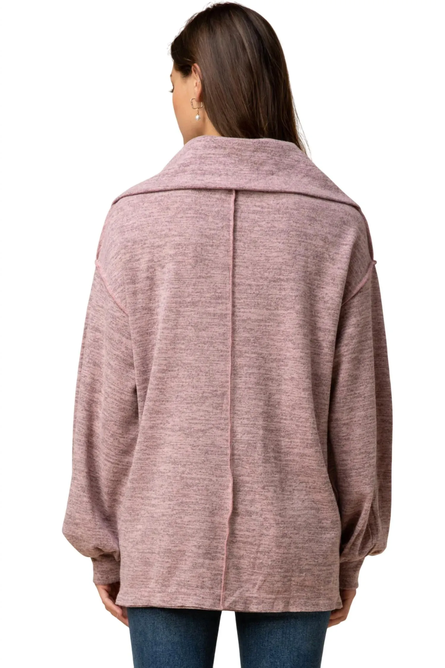 All About The Lace Pullover In Mauve