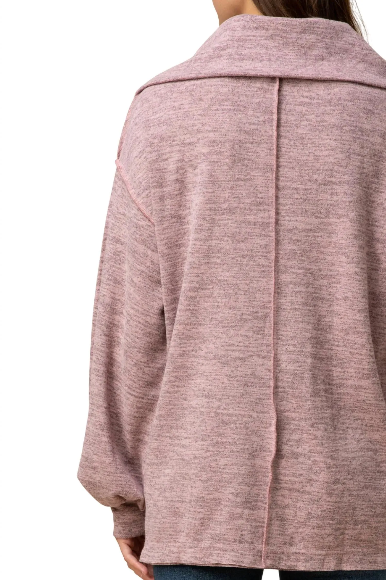 All About The Lace Pullover In Mauve