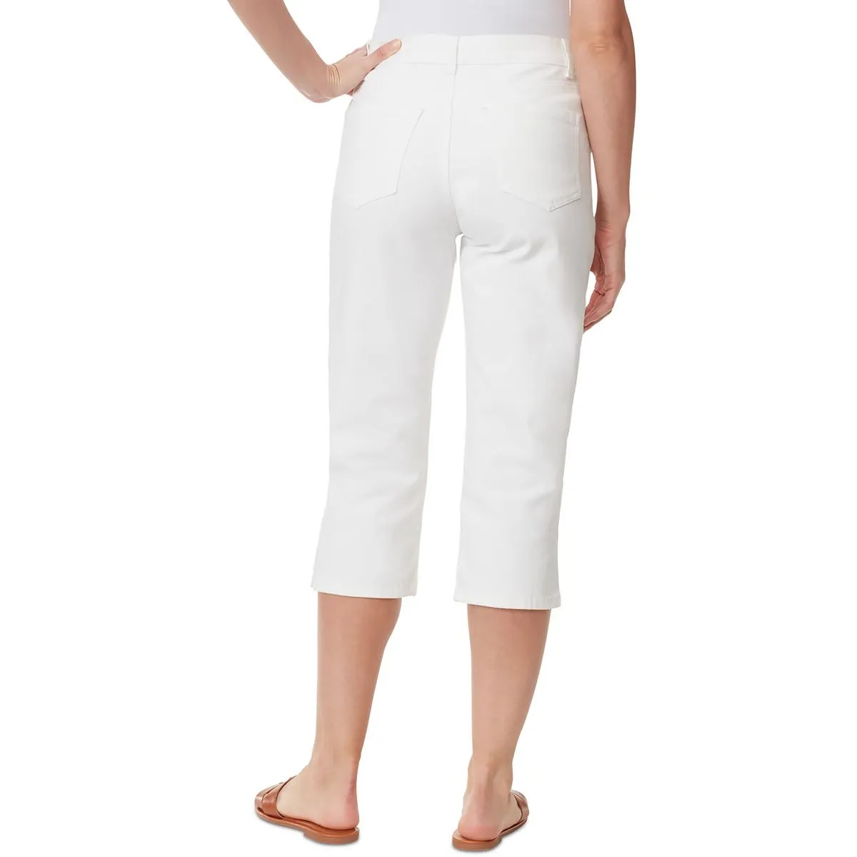 Amanda Womens High Rise Straight Leg Capri Jeans