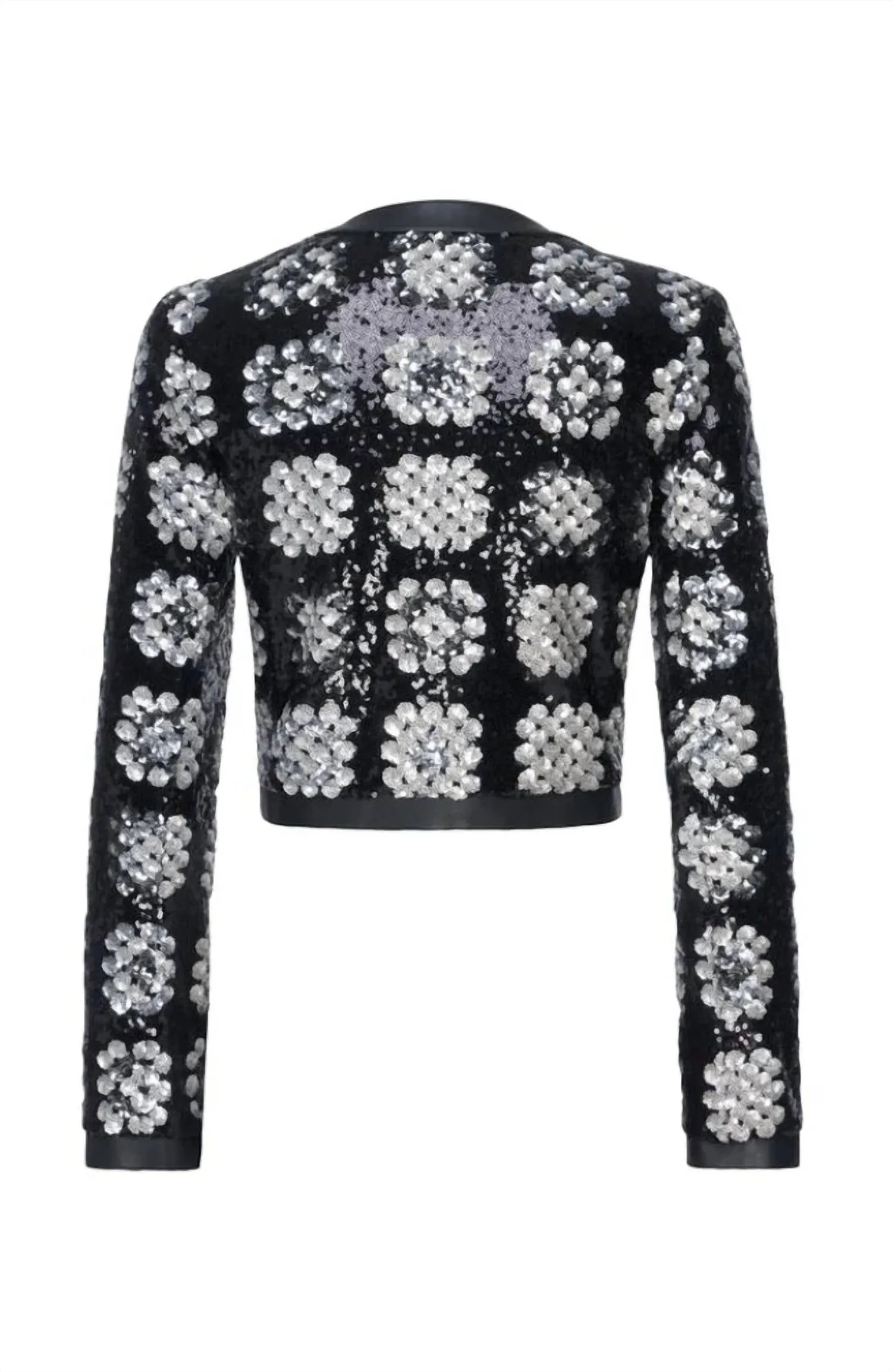 Anna Sequin Jacket In Black