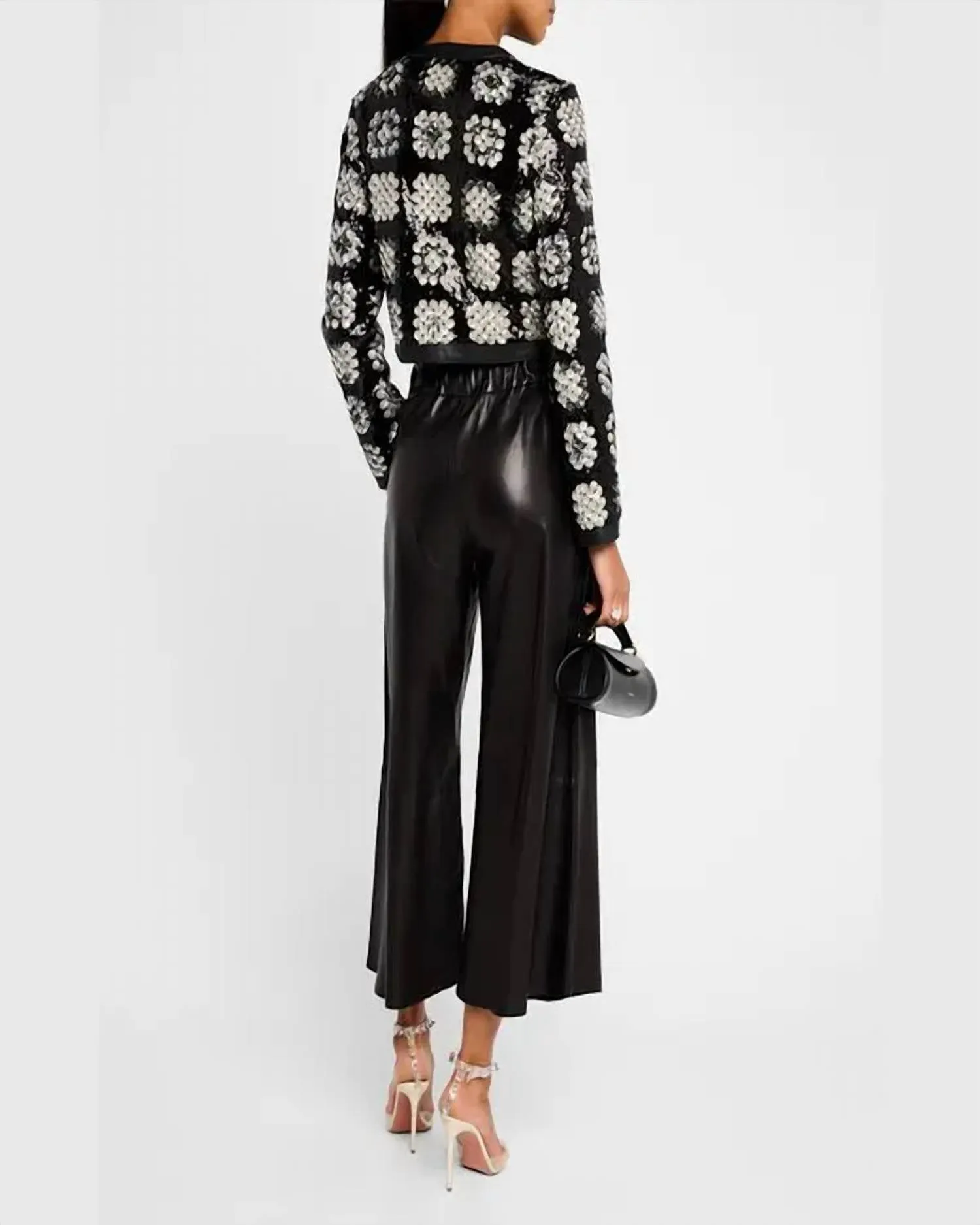Anna Sequin Jacket In Black