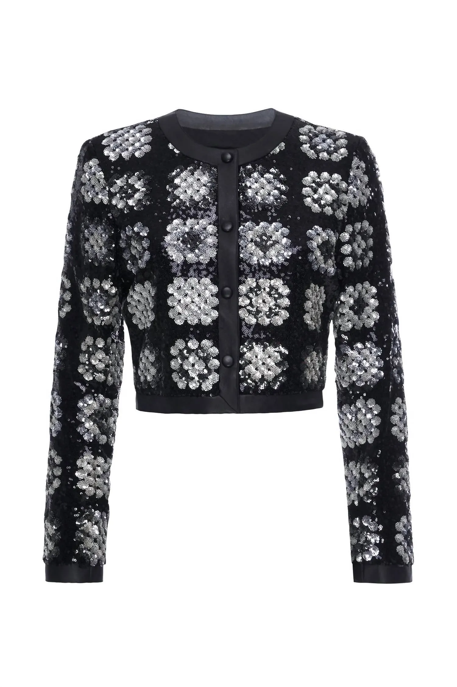 Anna Sequin Jacket In Black