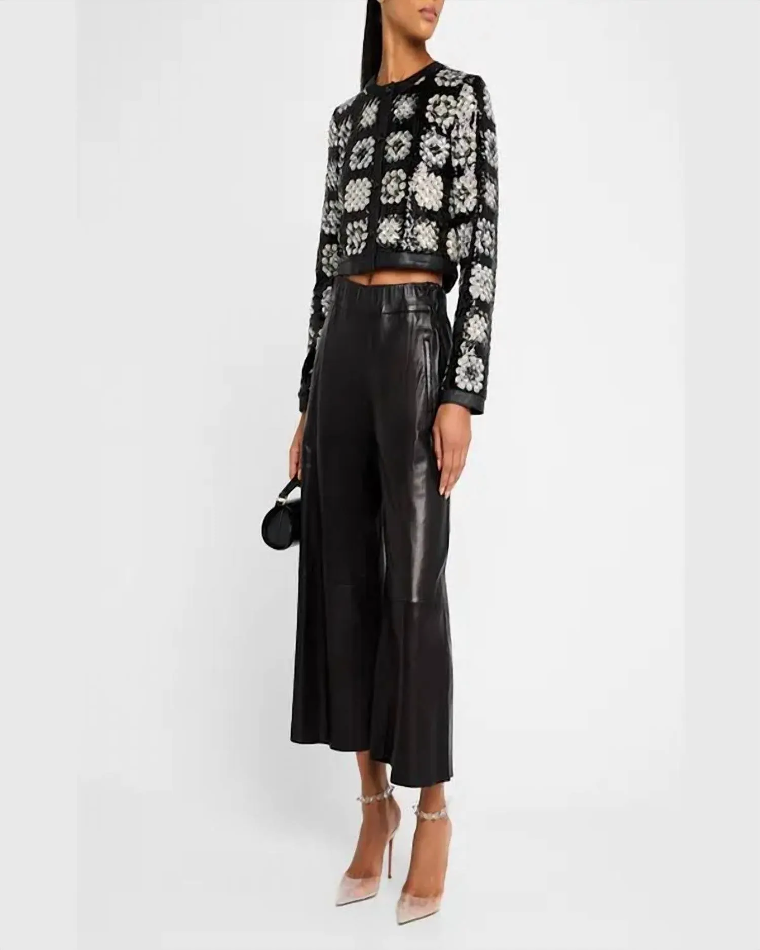 Anna Sequin Jacket In Black