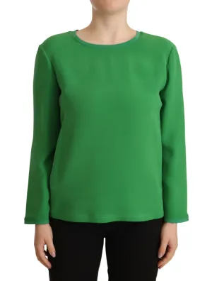 Armani Elegant Silk Long Sleeve Sweater in Lush Women's