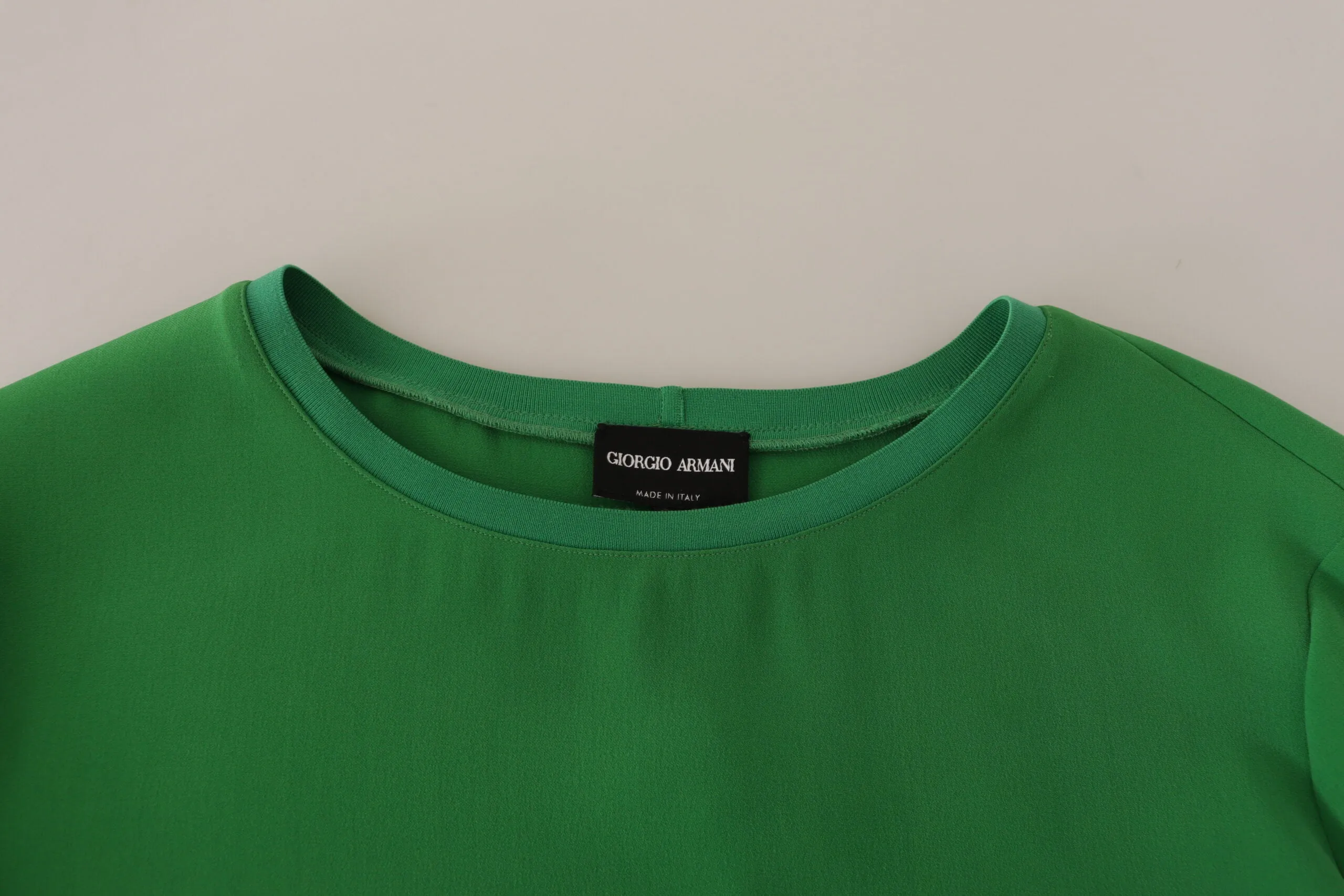 Armani Elegant Silk Long Sleeve Sweater in Lush Women's