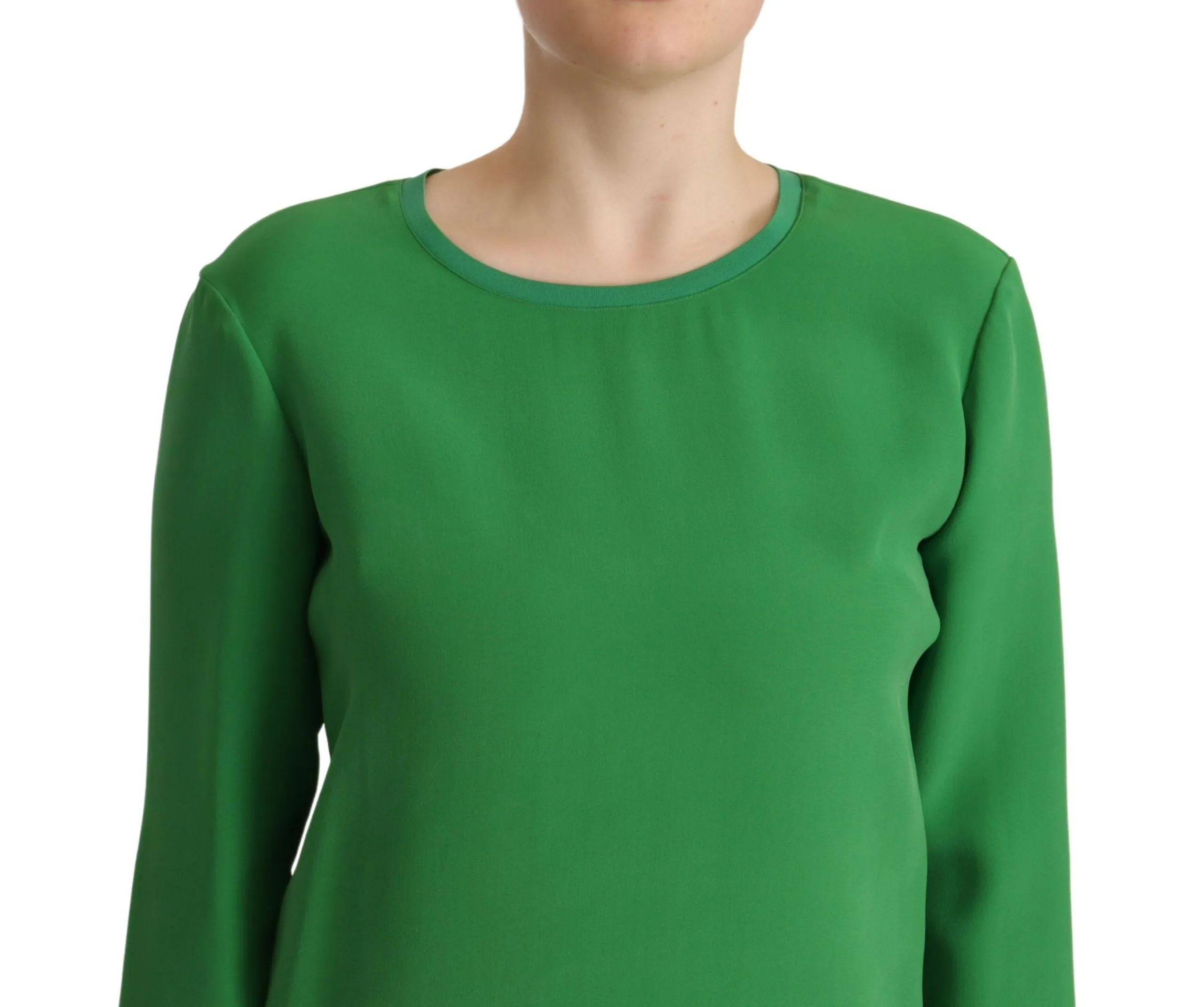 Armani Elegant Silk Long Sleeve Sweater in Lush Women's