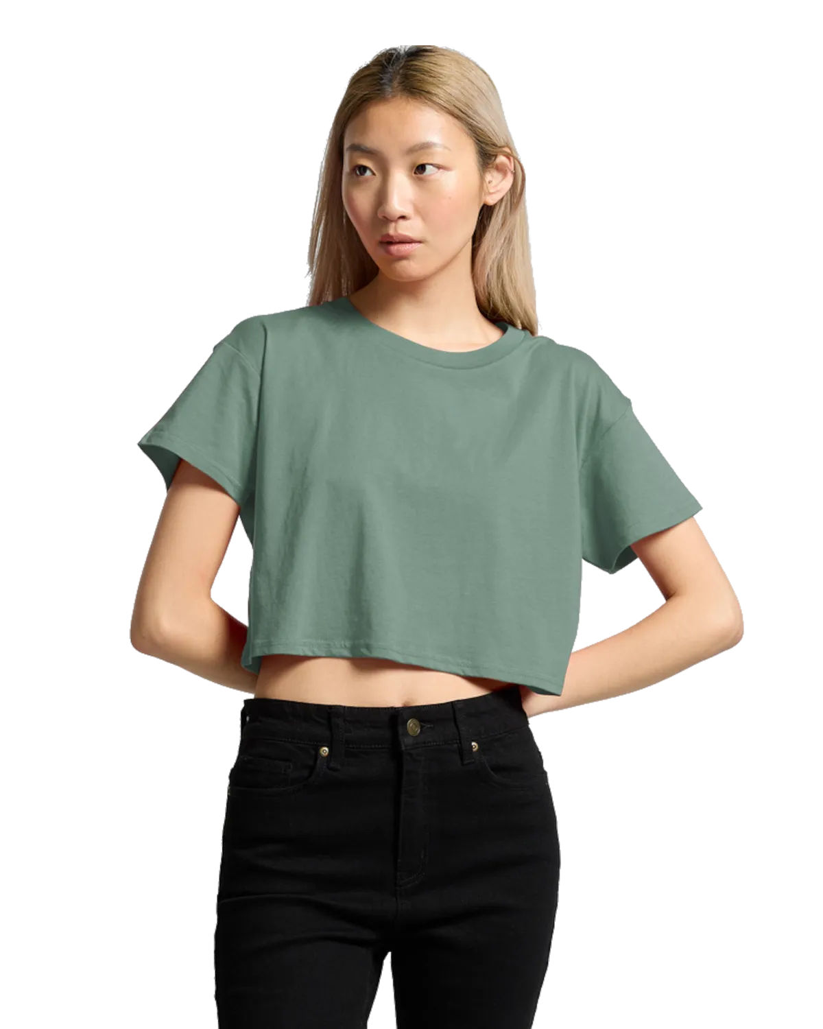 AS Colour Clothing Crop T-Shirt in Mineral