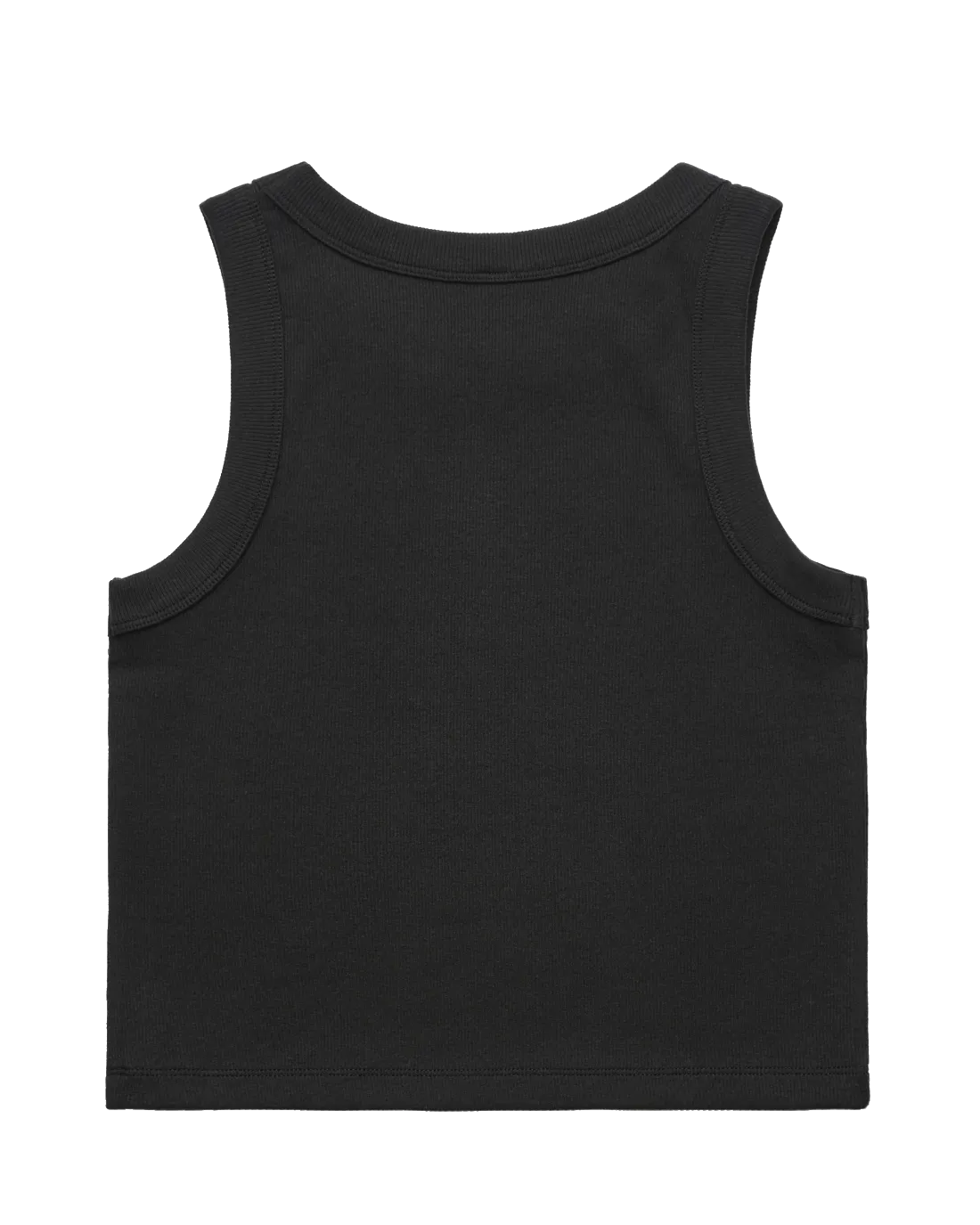 AS Colour Clothing Organic Rib Crop Vest in Black