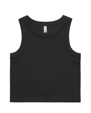 AS Colour Clothing Organic Rib Crop Vest in Black