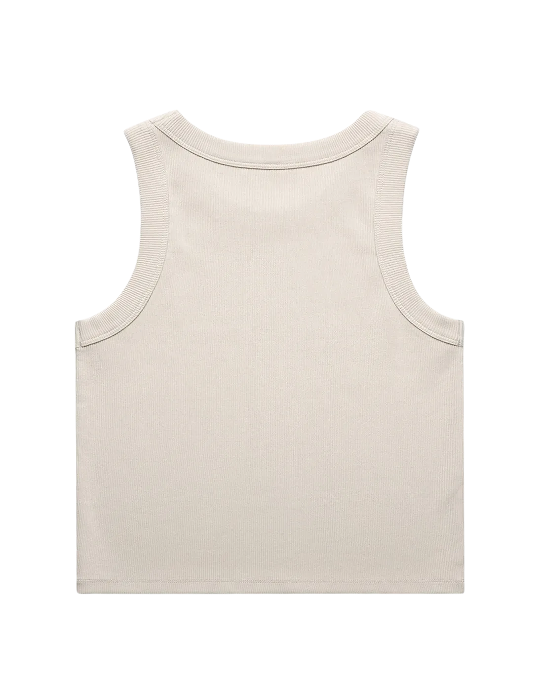 AS Colour Clothing Organic Rib Crop Vest in Bone