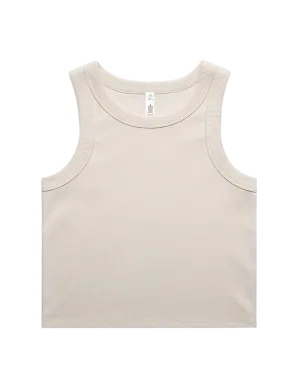AS Colour Clothing Organic Rib Crop Vest in Bone