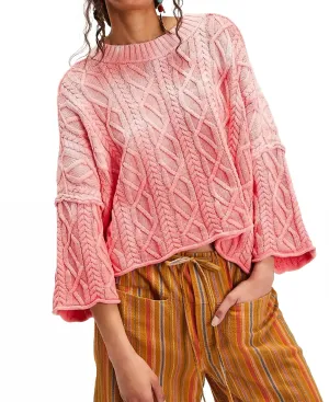 Ashore Sweater In Pink