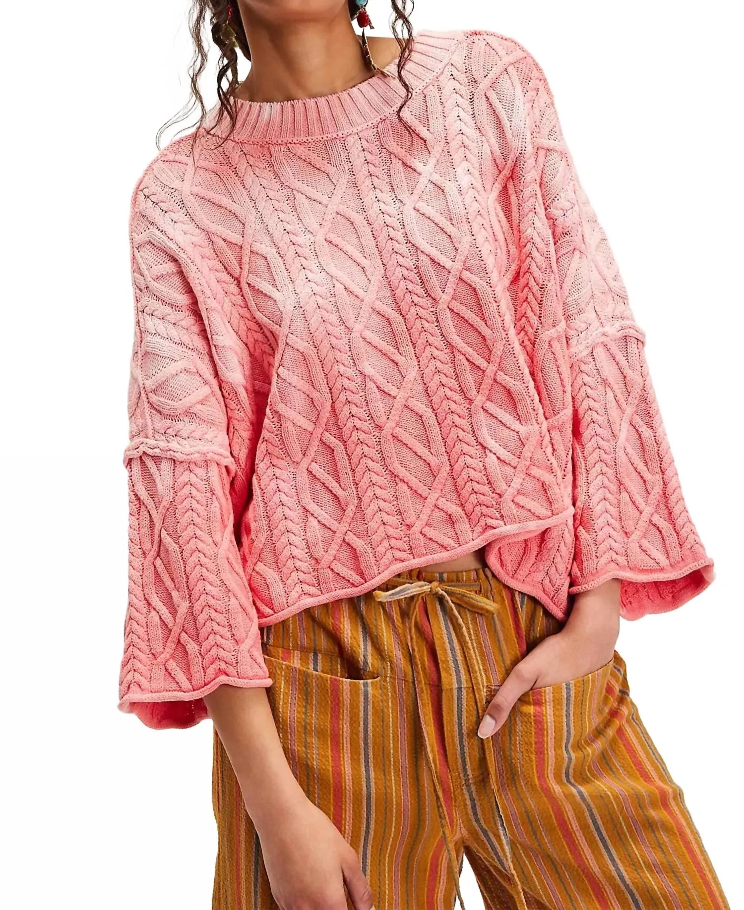 Ashore Sweater In Pink