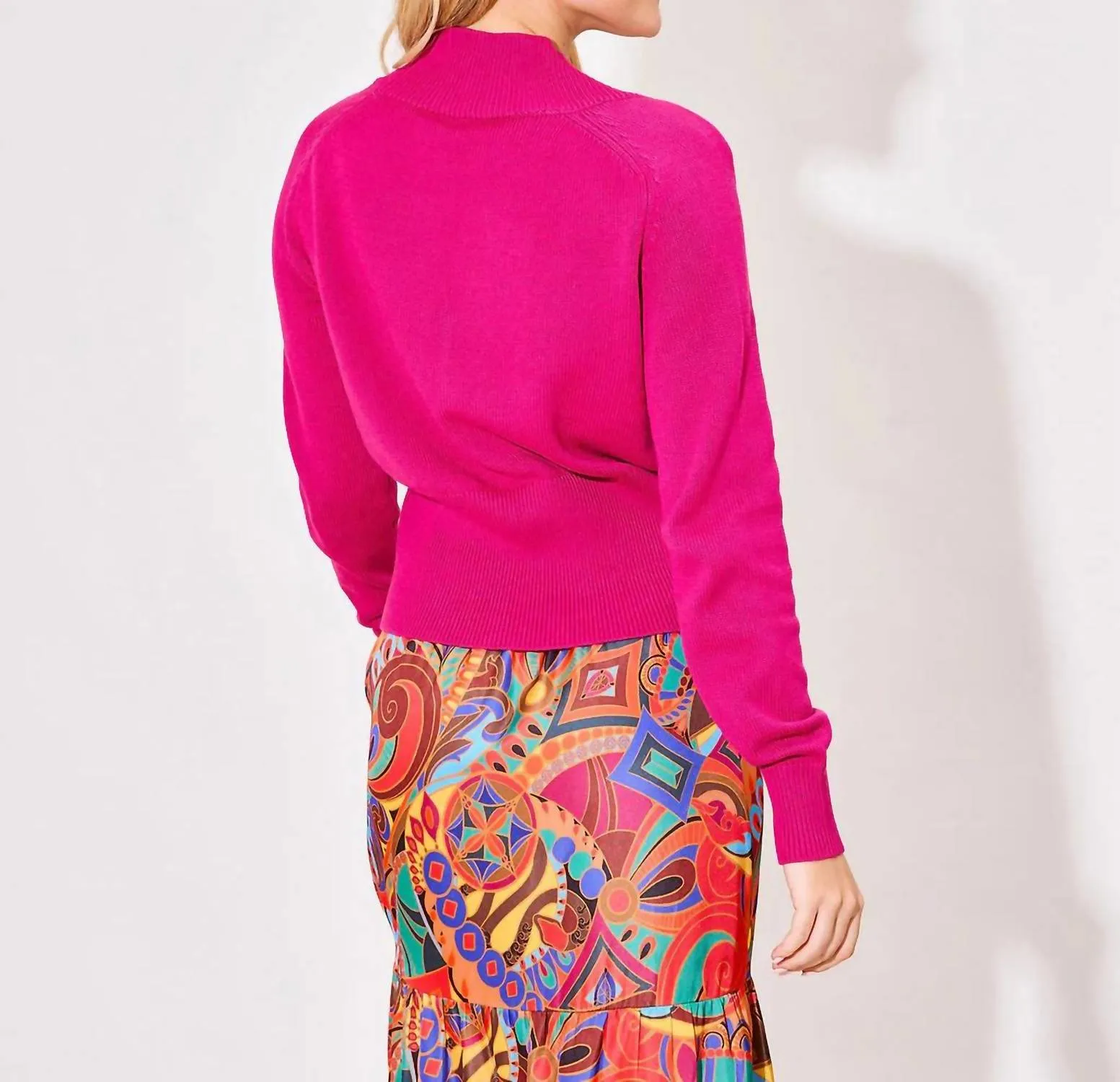 Aspen Sweater In Magenta