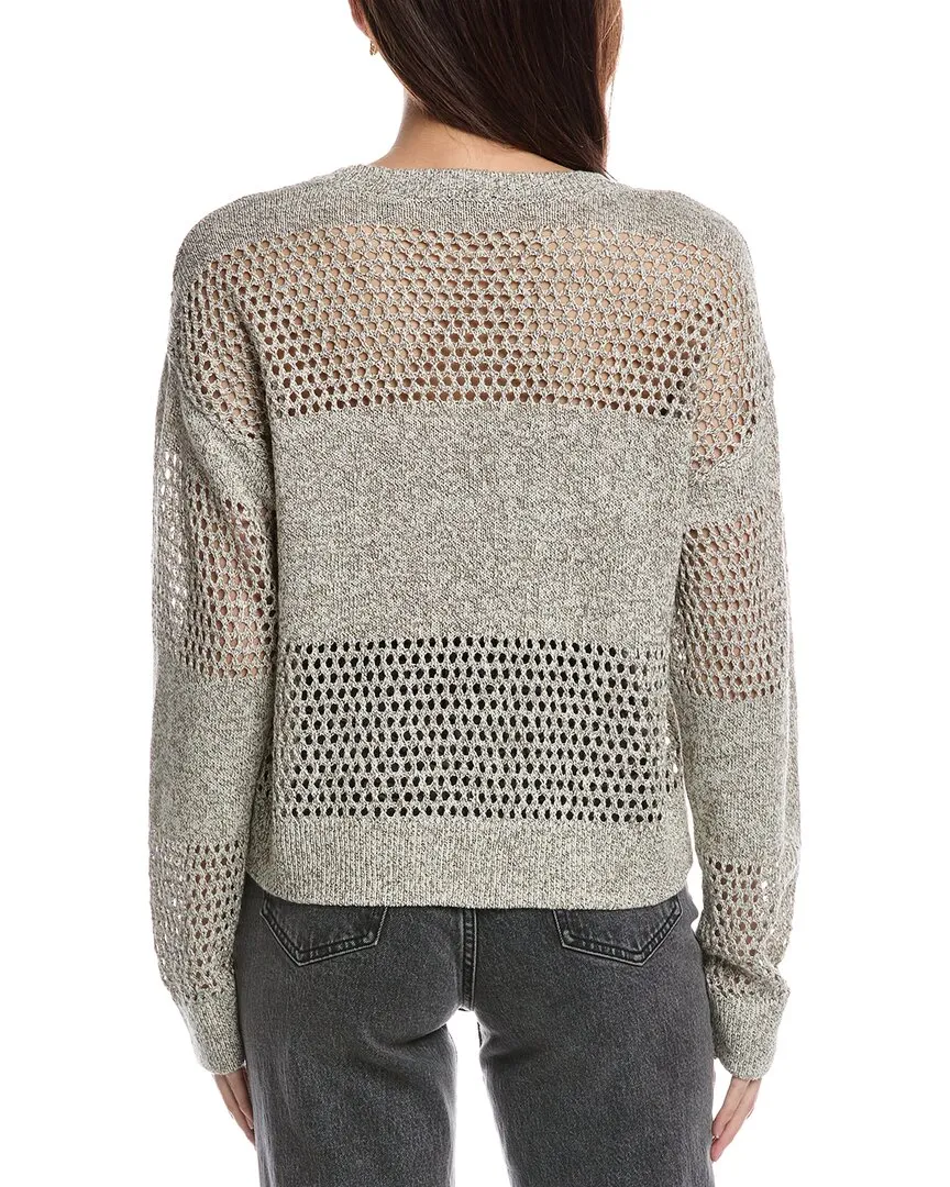 ATM Anthony Thomas Melillo Open Linen-Blend Sweater