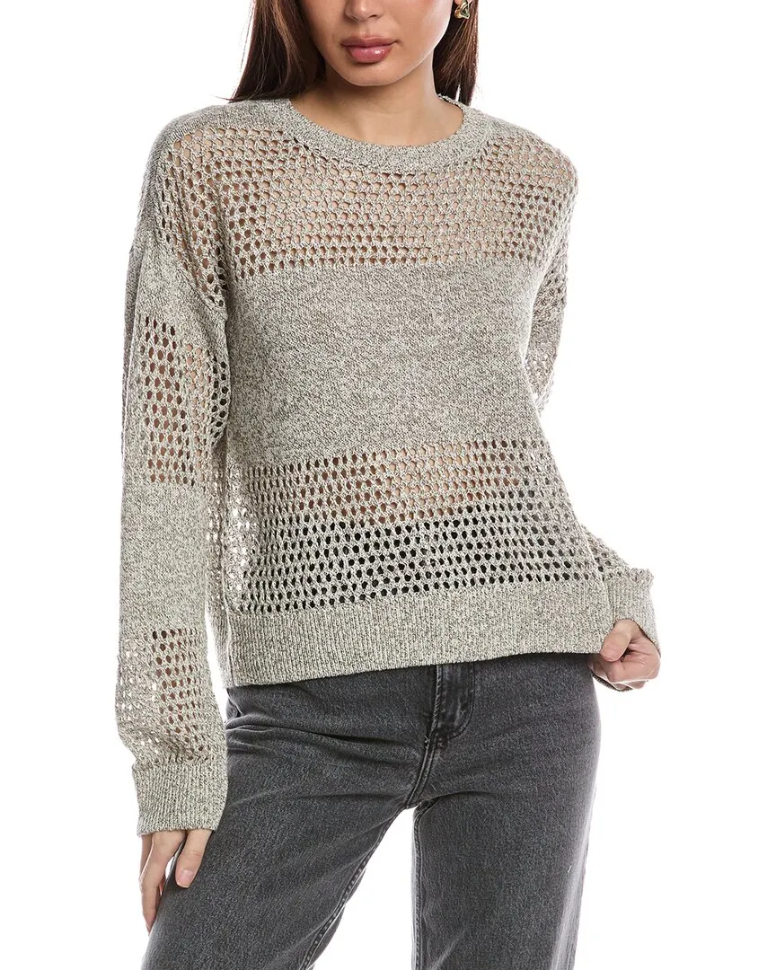 ATM Anthony Thomas Melillo Open Linen-Blend Sweater