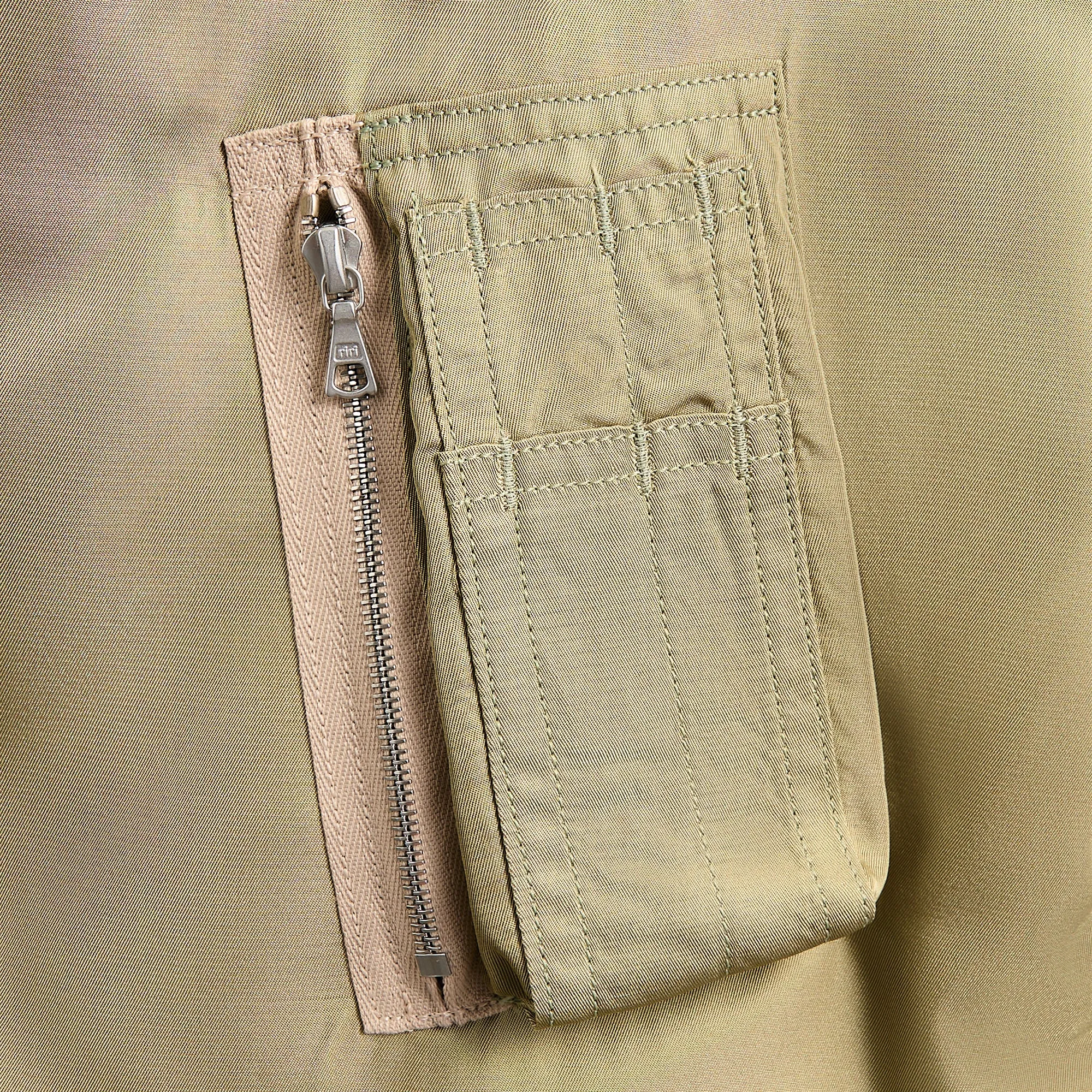 Auralee High Density Silk Twill Flight Blouson - Khaki Beige Auralee Clothing