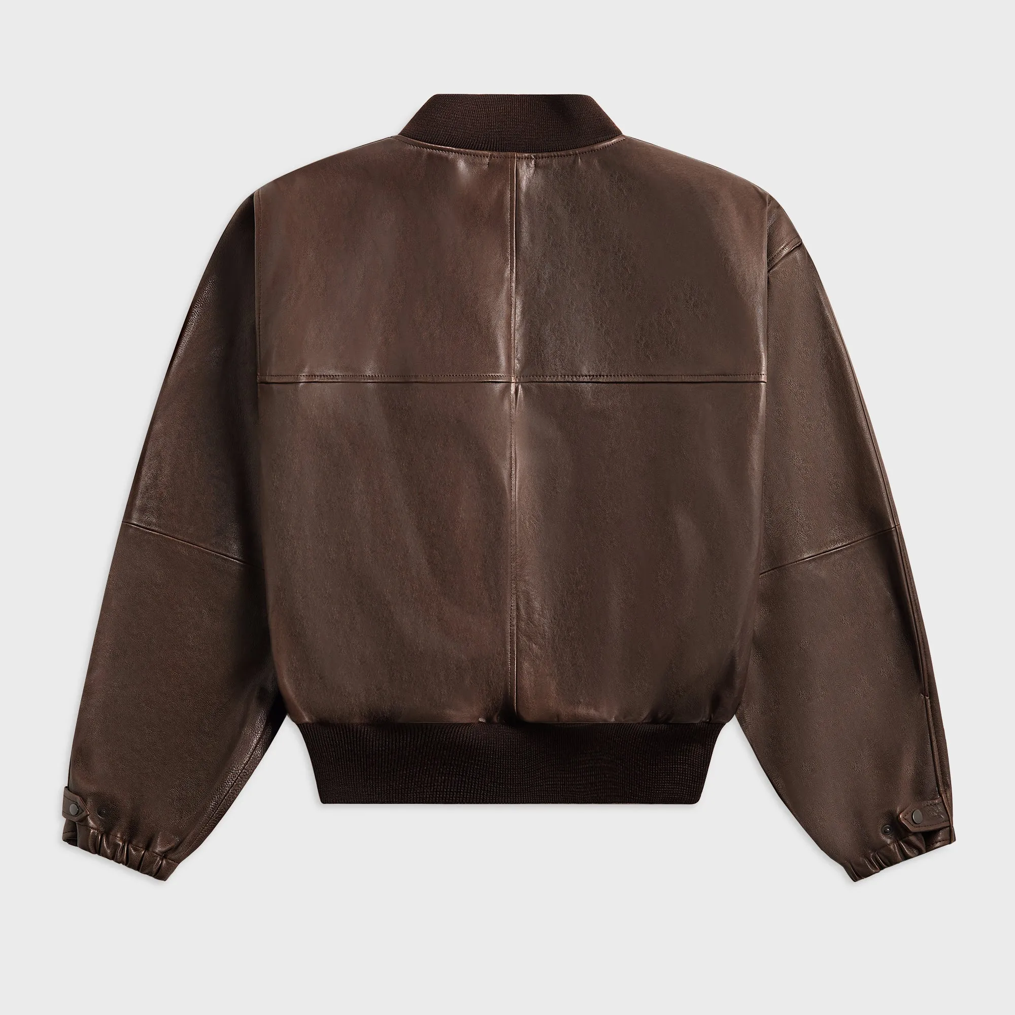 Auralee Lamb Leather Flight Blouson - Brown Auralee Clothing