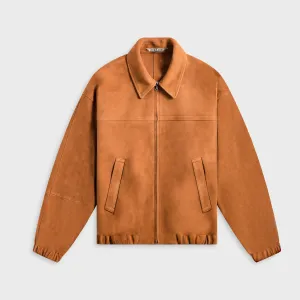 Auralee Lamb Suede Zip Blouson - Camel Auralee Clothing
