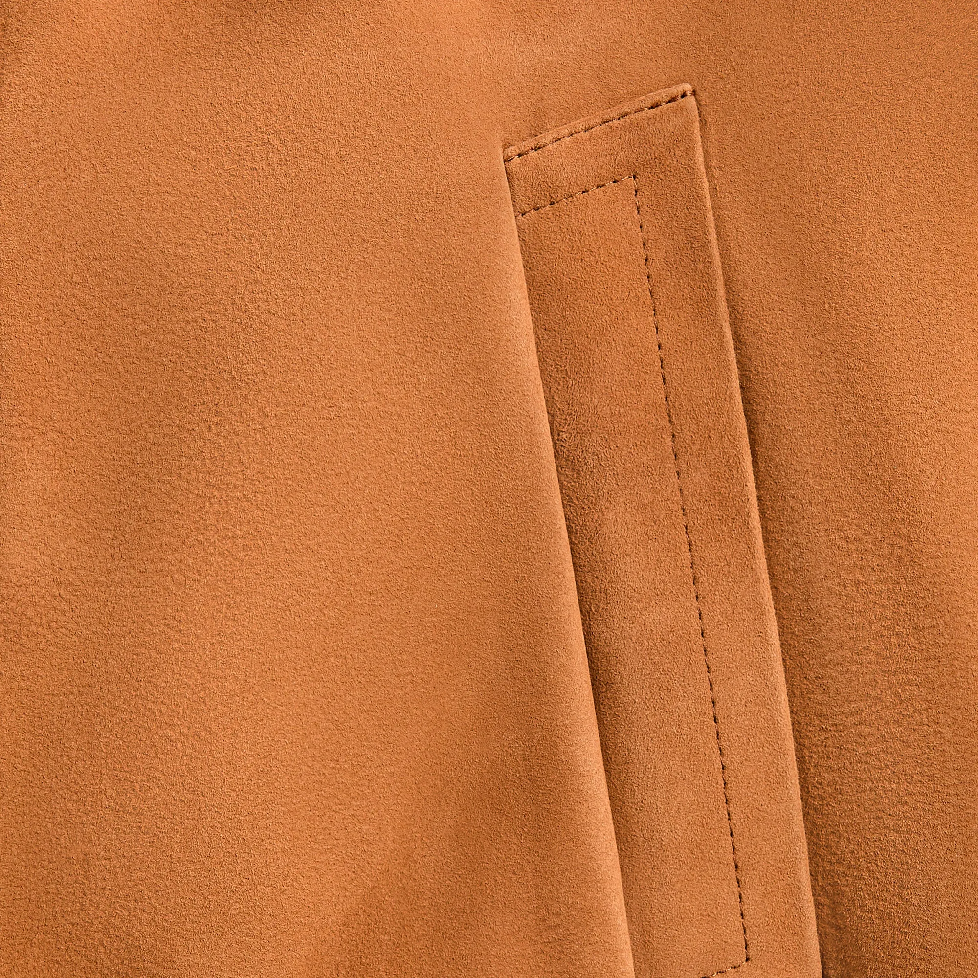Auralee Lamb Suede Zip Blouson - Camel Auralee Clothing