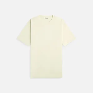 Auralee Luster Plaiting Tee - Ivory Pistachio Auralee Clothing