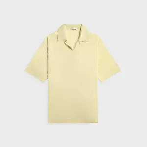 Auralee Product Dyed Wool Knit Polo - Light Pistahio Auralee Clothing