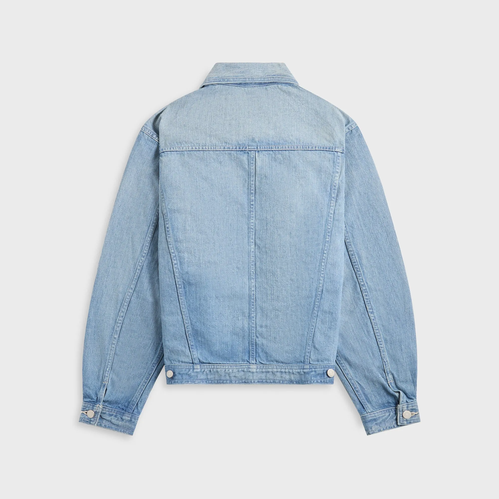 Auralee Selvedge Faded Light Denim Blouson - Light Indigo Auralee Clothing