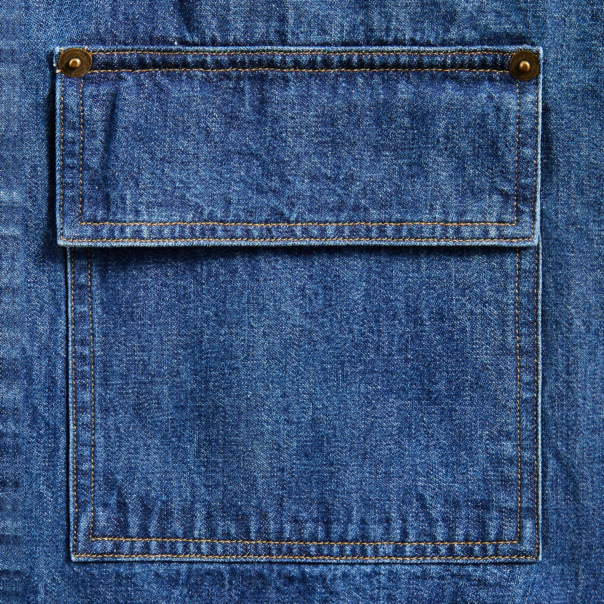 Auralee Selvedge Light OZ Denim Shirt - Medium Washed Indigo Auralee Clothing