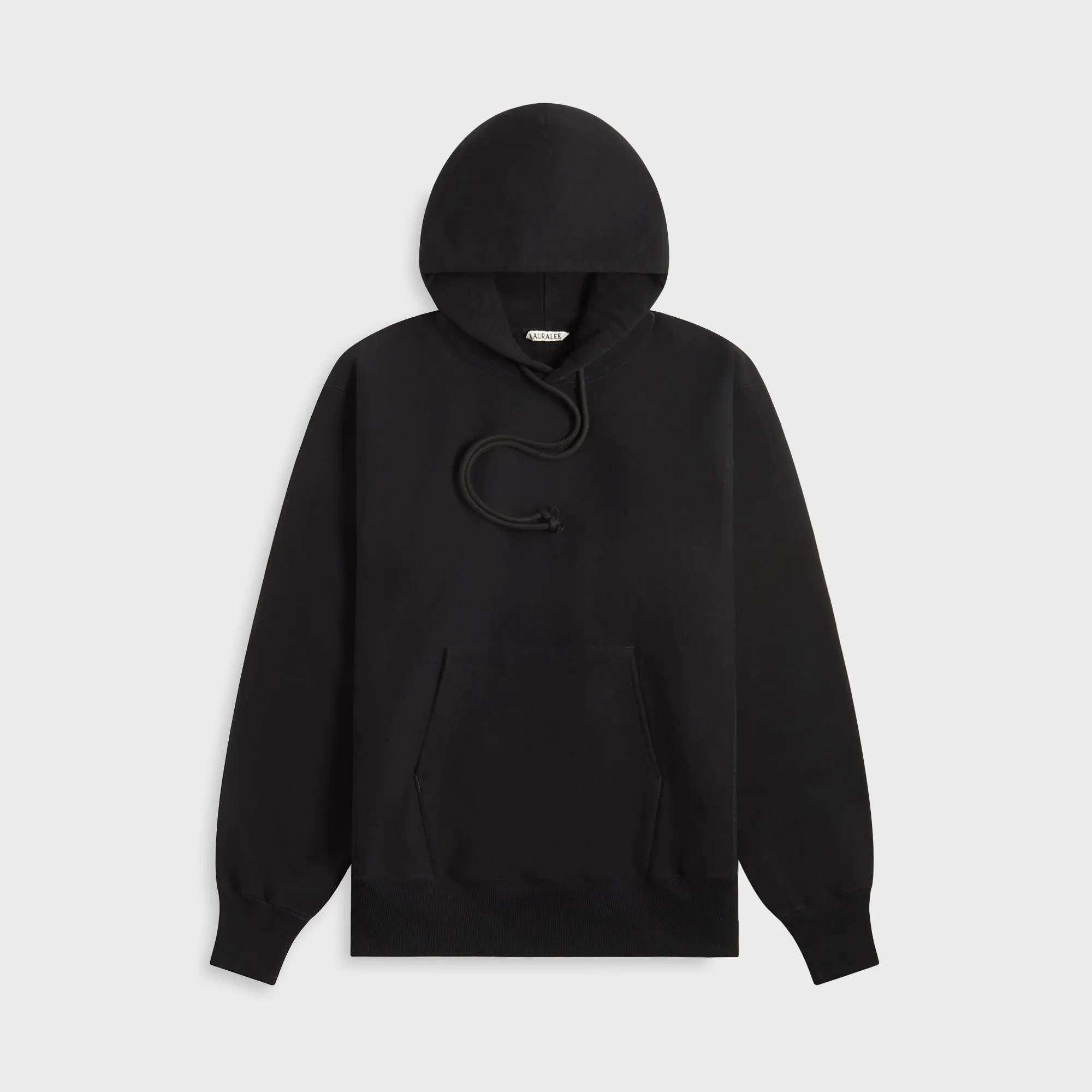 Auralee Smooth Soft BD Sweat P/O Parka - Black Auralee Clothing