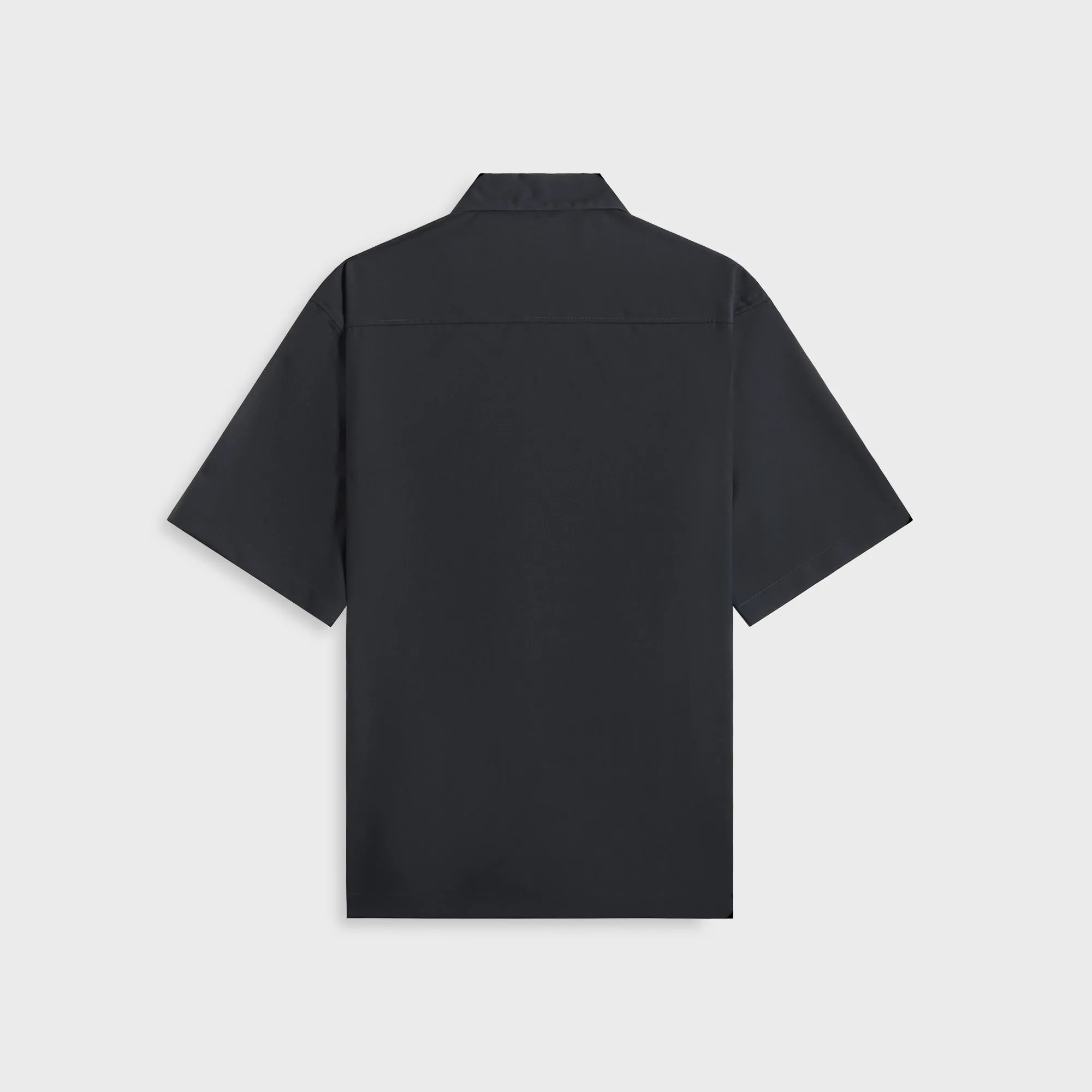 Auralee Super Fine Tropical Wool Open Collar Half Sleeved - Navy Auralee Clothing