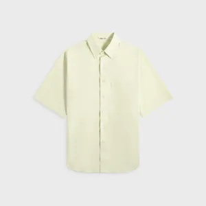 Auralee Washed Finx Twill Big Half Sleeved Shirt - Light Green Auralee Clothing
