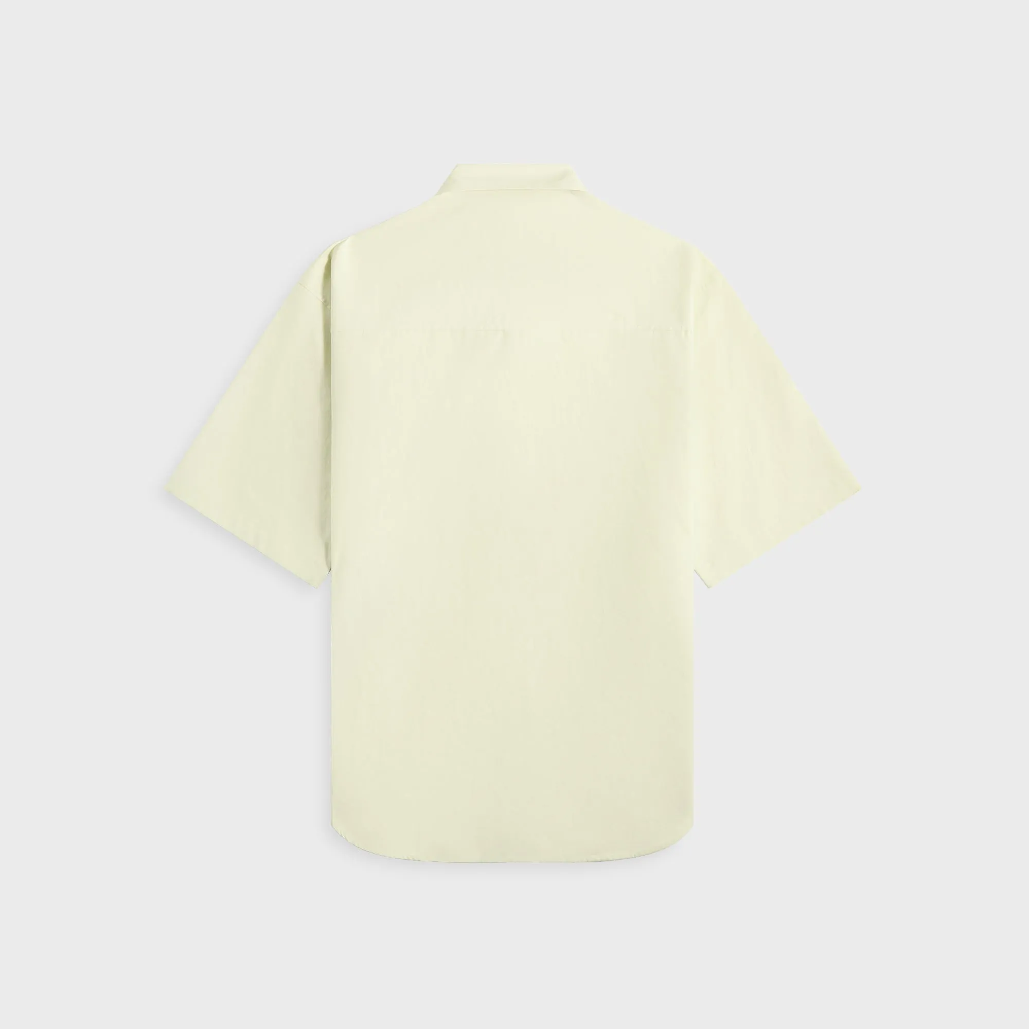 Auralee Washed Finx Twill Big Half Sleeved Shirt - Light Green Auralee Clothing