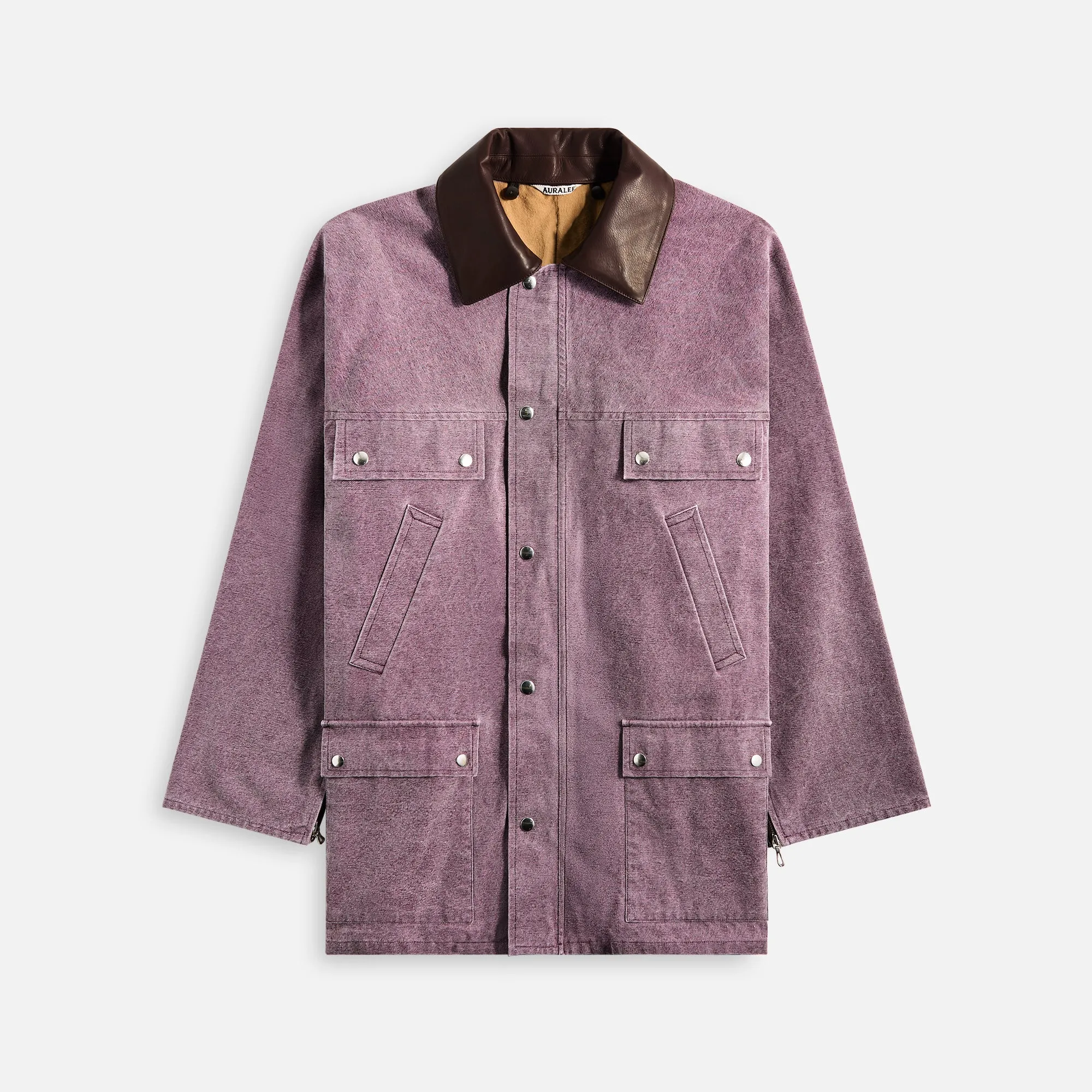 Auralee Washed Organic Canvas Hunting Blouson - Purple Auralee Clothing