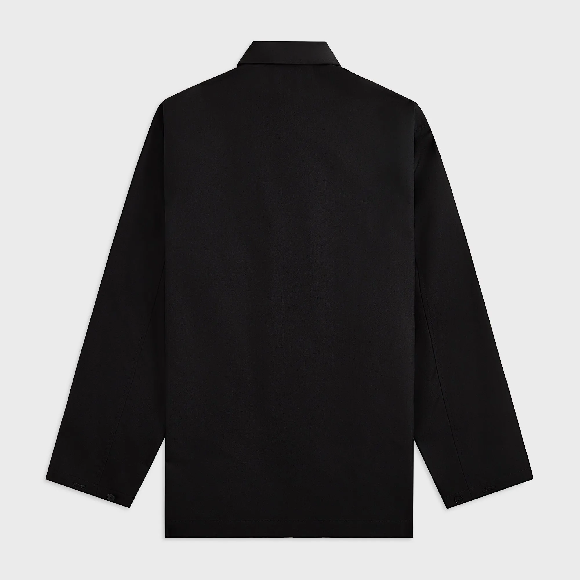 Auralee Wool Herringbone Over Shirt - Black Auralee Clothing