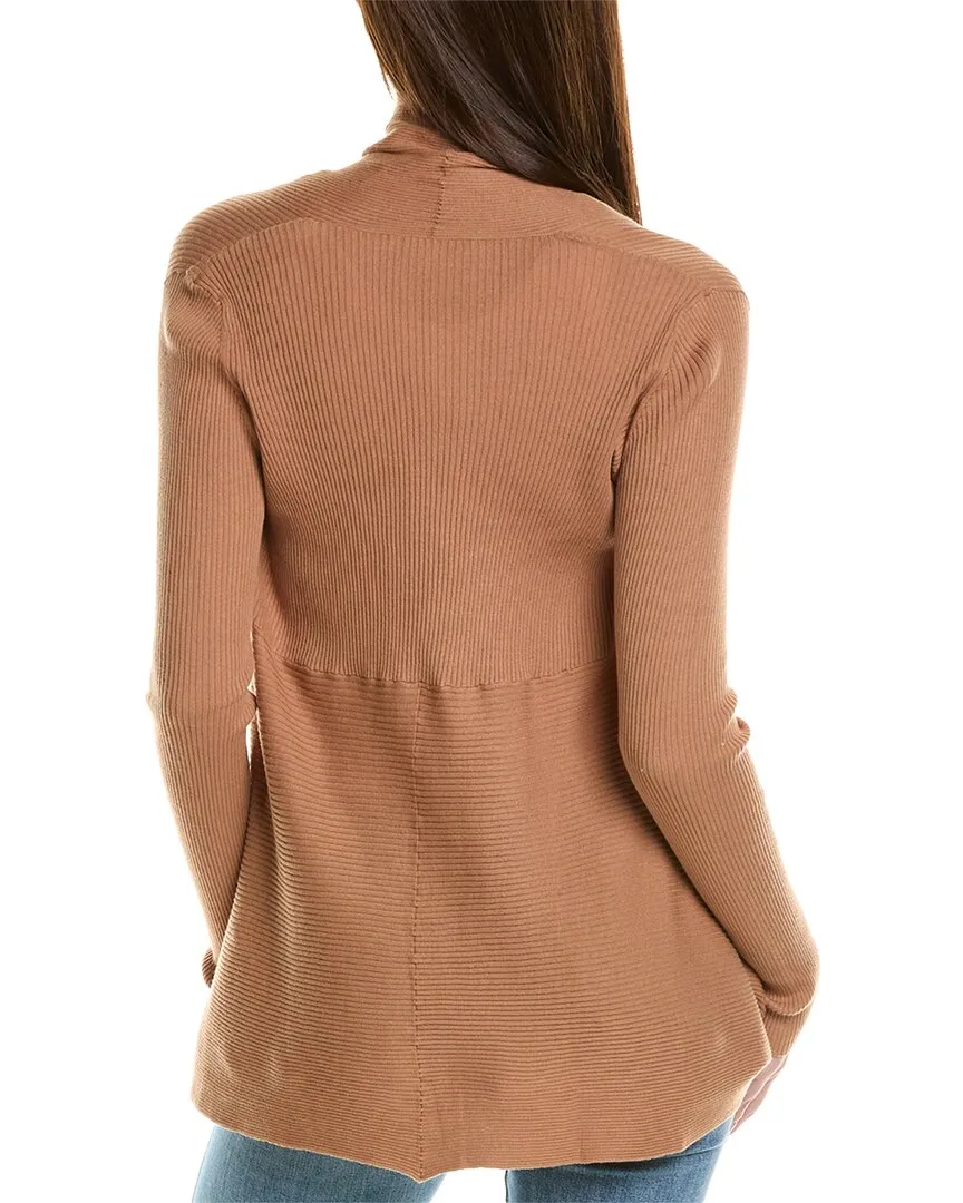 Autumn Cashmere Rib Drape Cardigan