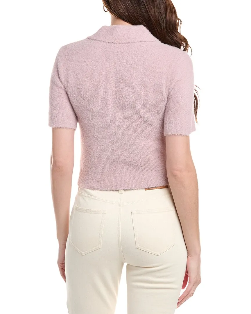 Avantlook Fuzzy Eyelash 1/4-Zip Polo Sweater
