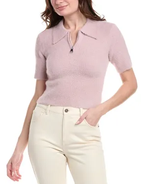 Avantlook Fuzzy Eyelash 1/4-Zip Polo Sweater