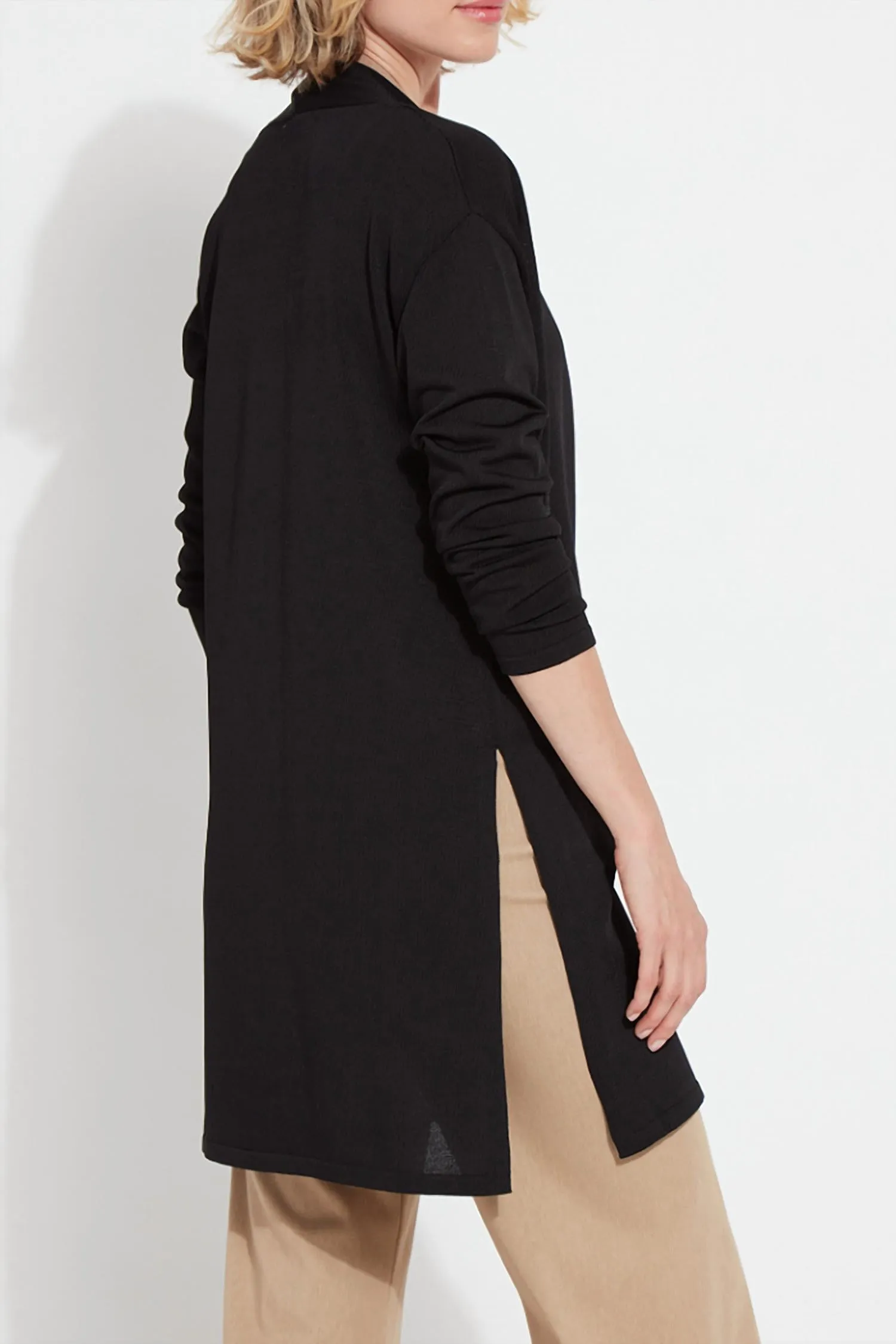 Avril Knit Duster In Black