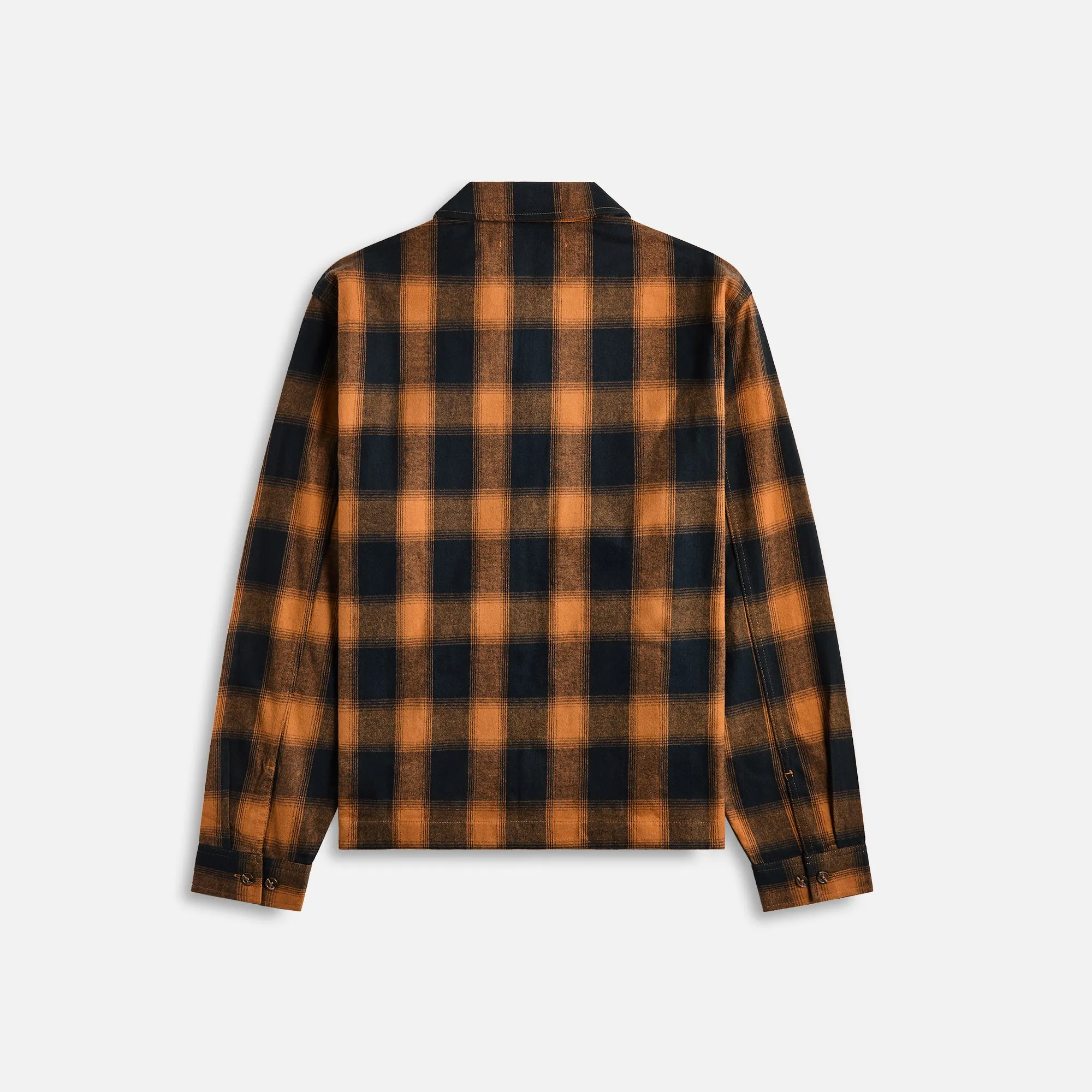 Awake NY Brushed Flannel Shirt Jacket - Orange Multi Awake NY Clothing