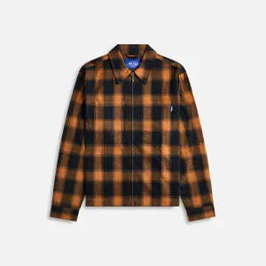 Awake NY Brushed Flannel Shirt Jacket - Orange Multi Awake NY Clothing