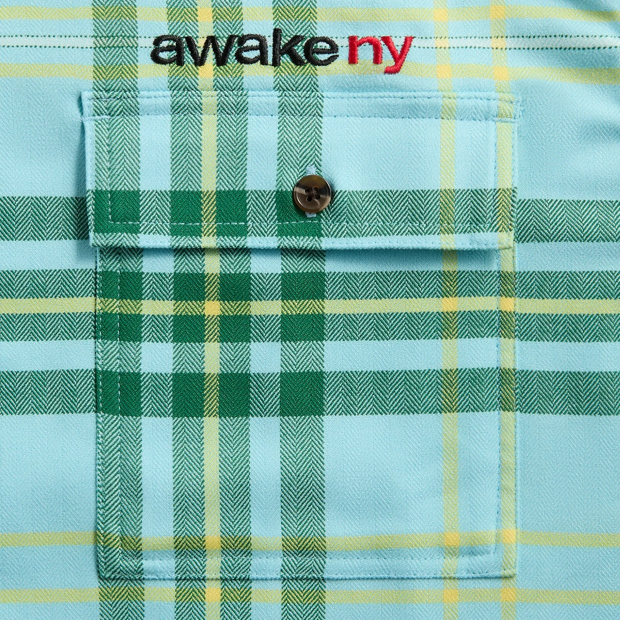 Awake NY Plaid Flannel Shirt - Turquoise Awake NY Clothing