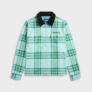 Awake NY Plaid Flannel Shirt - Turquoise Awake NY Clothing
