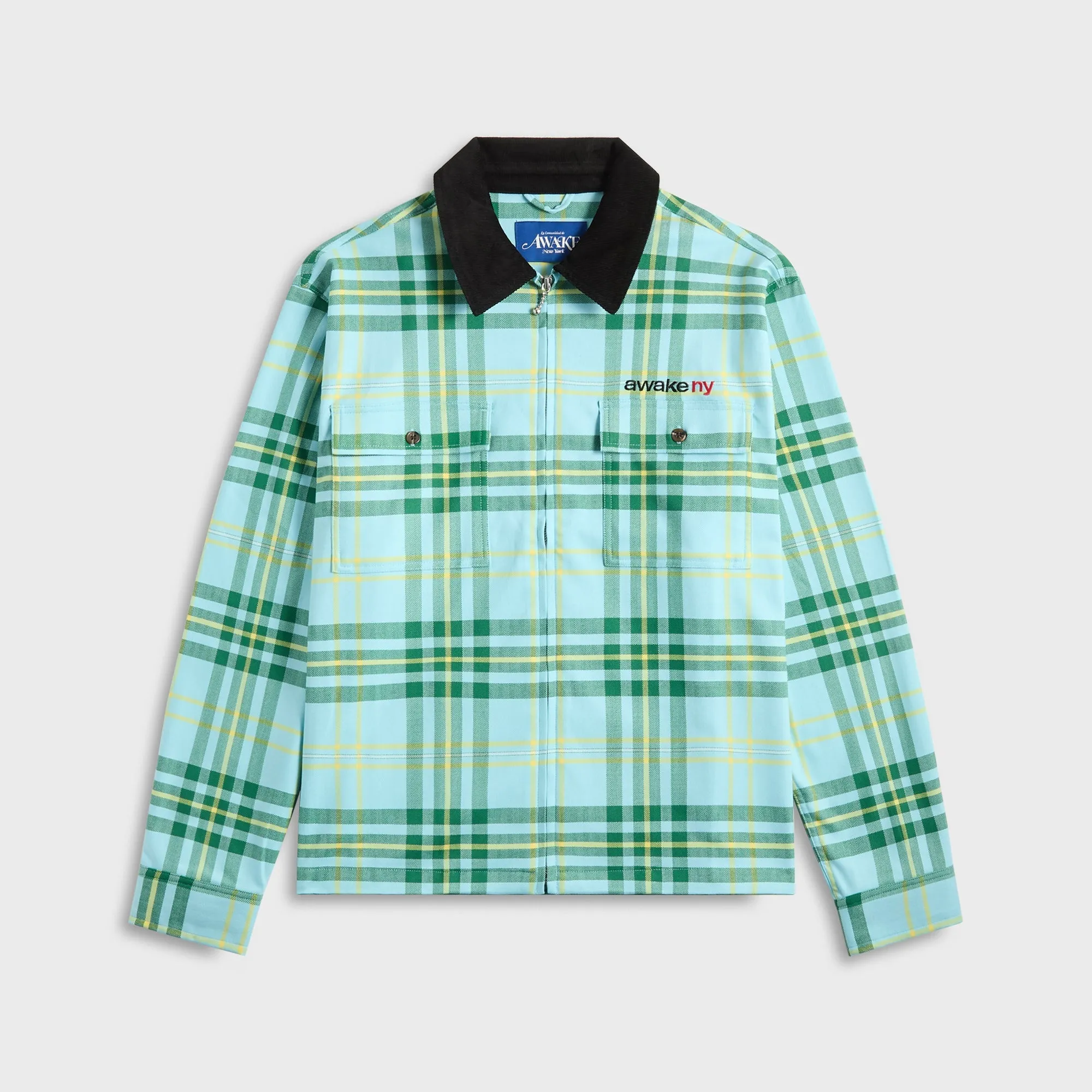 Awake NY Plaid Flannel Shirt - Turquoise Awake NY Clothing